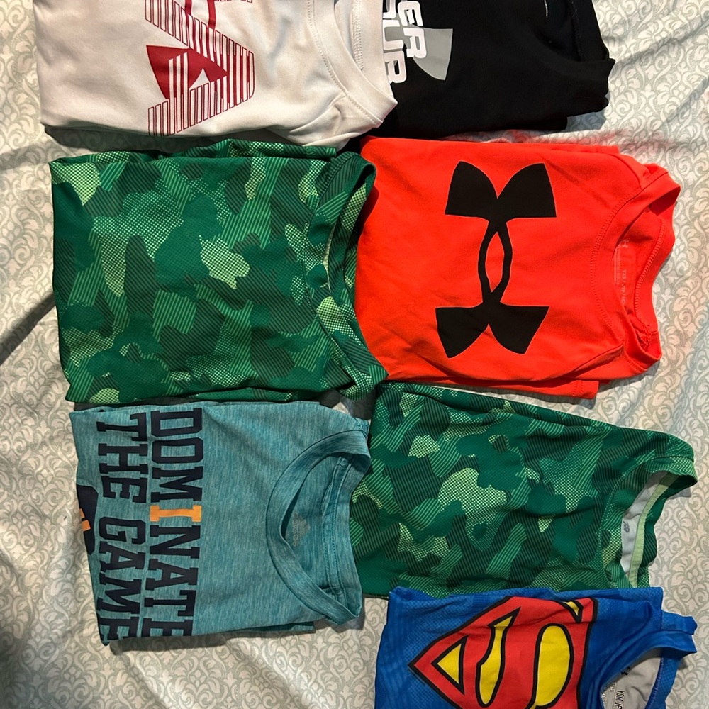 Under Armour Kids' Green and Orange T-Shirt Collection